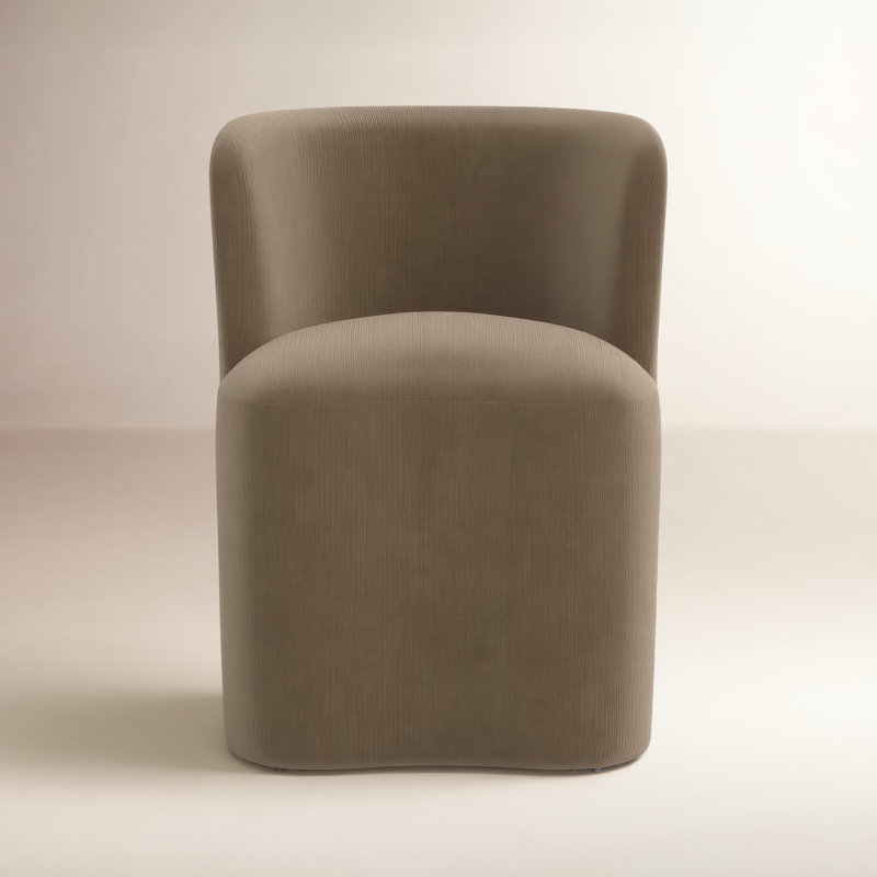 Chaise de salle à manger Stoffer Home x Fabric & Company Gail, Velours noyer de luxe