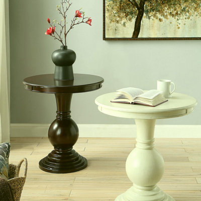 Vintage White Edge Table with Stand