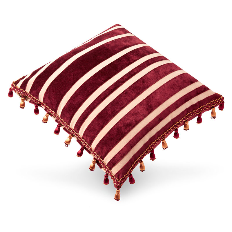 Scarlett Sentiments Trimmed Tassels Throw Pillow