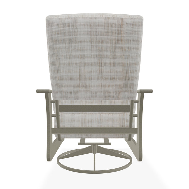 St. Catherine Polymer Outdoor Lounge Chair, Storm, Illusion Plaid Birch