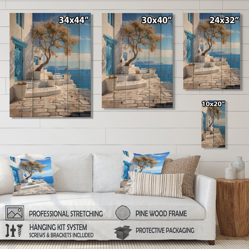 Angelique - Panneaux de décoration murale en bois Paysages, H 44 po x l 34 po
