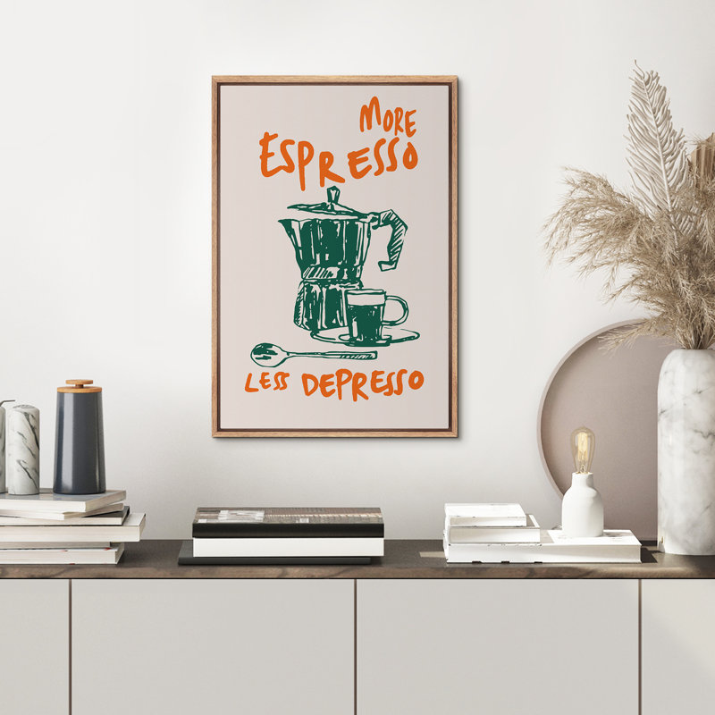 Plus de café espresso, moins de café espresso, Naturel, H 36 po x l 24 po