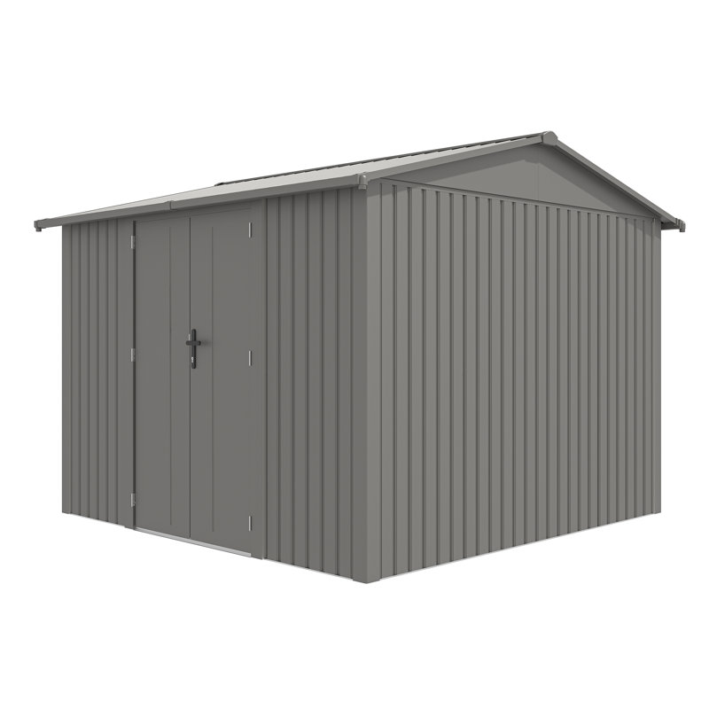 Rowlinson Brentvale Premium Apex Metal Shed, 10 x 10 ft