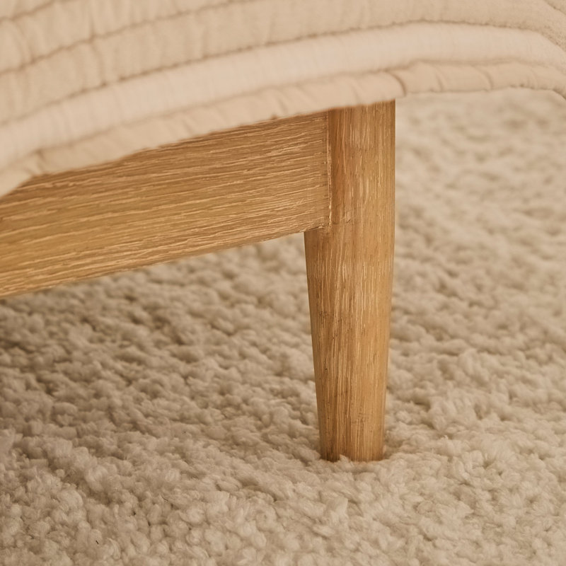 Wooden Bed, Whitewash Oak, European King (160 x 200 cm)