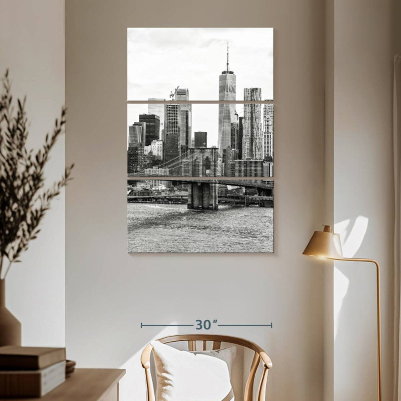 Gratte-ciel de New York I, H 65 po x l 42 po