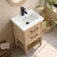 Meuble-lavabo simple 20 po avec comptoir en céramique Brodnax-1869320087