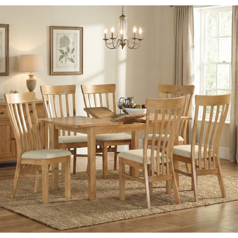 Racquel Dining Table, 76cm H x 80cm W x 120cm D, Oak