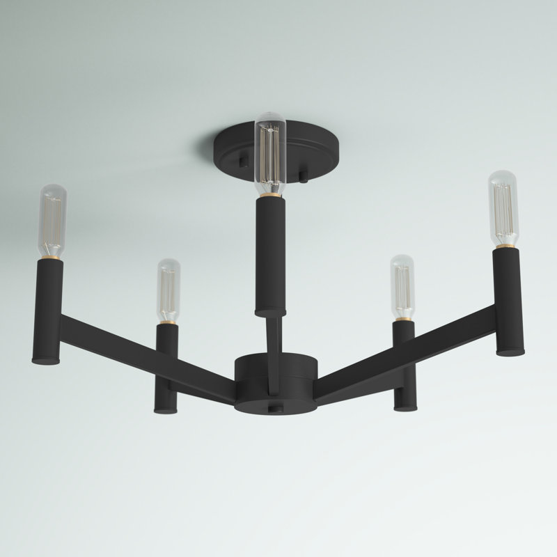 Semi Flush Mount, Midnight Black