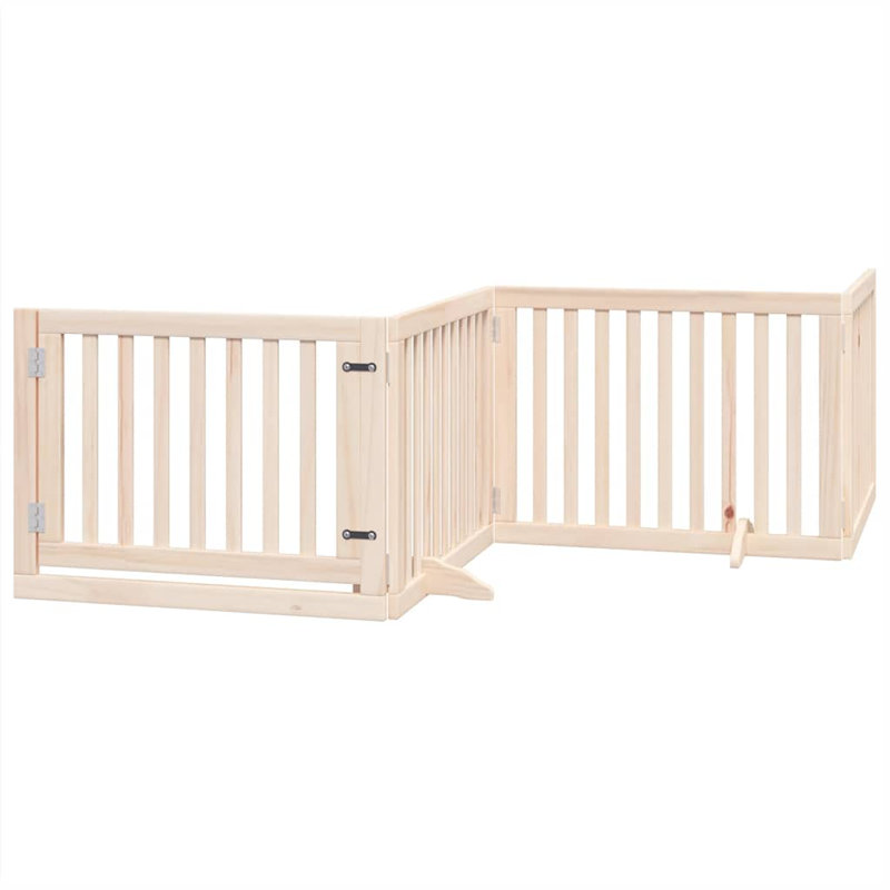  Ensemble de 12 portes pliantes en bois de peuplier naturel, H 23,6 po x l 378 po x P 378 po
