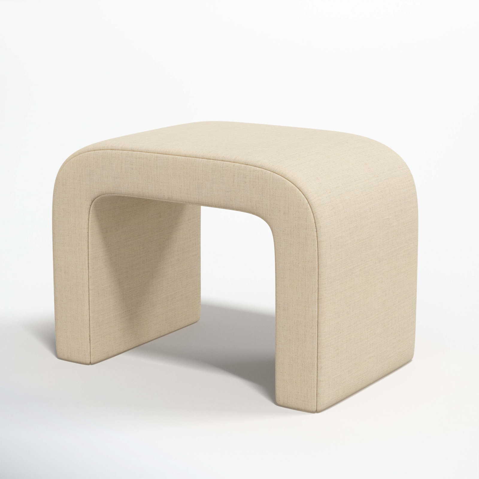 Barley 28" Wide Standard Ottoman, Classic Linen Linen