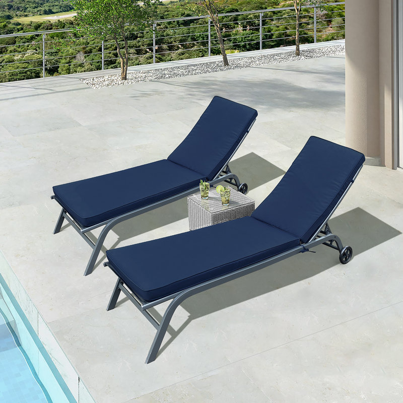 2Pcs Set Outdoor And Indoor Lounge Chair Cushion Replacement For Patio Furniture, Enhancing Comfort And Relaxation In Any Setting