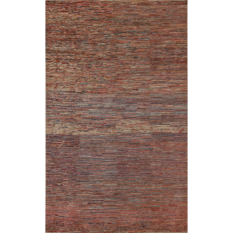 Tapis rayé moderne Gabbeh 7 x 10