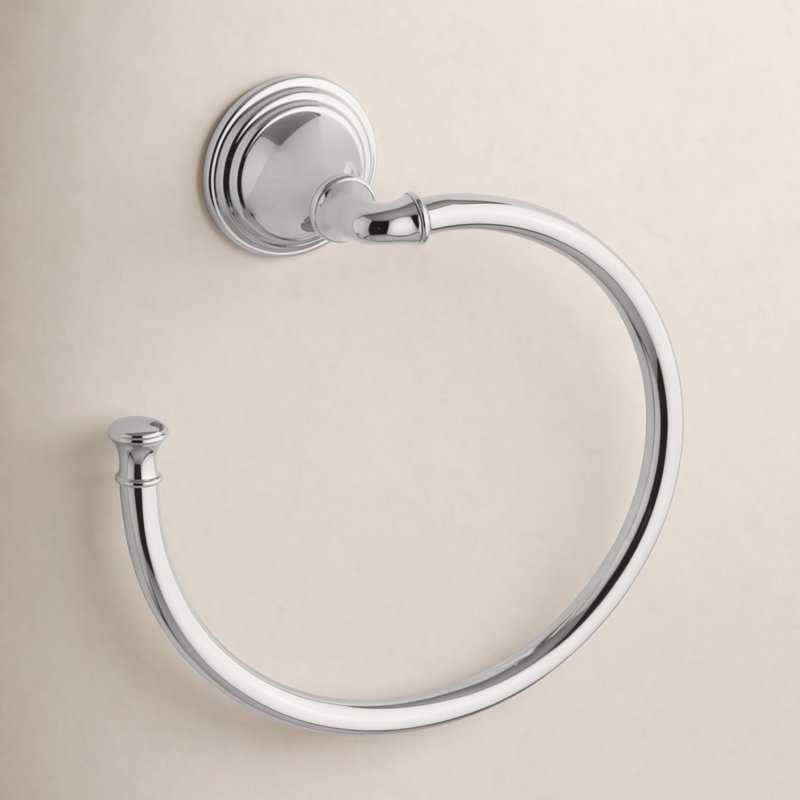 Devonshire Wall Mounted Towel Ring, Polished Chrome
