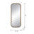 31.4X1.4X74" Oversized Wooden Floor Mirror With Unique Brown Frame