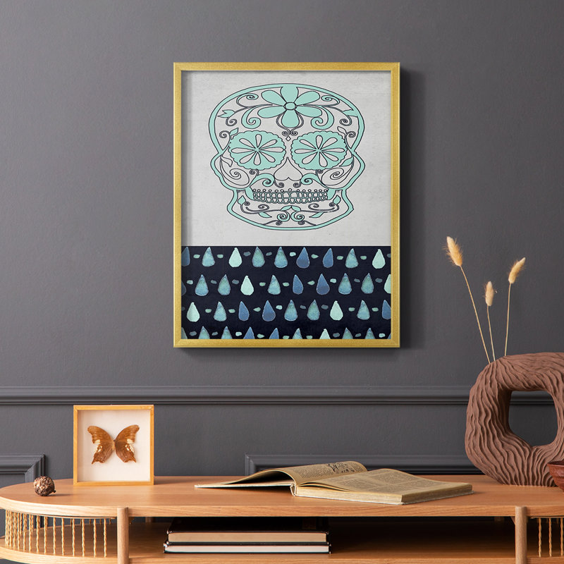 Collection Day of the Dead, reproduction encadrée B - bois massif, Or, H 10 po x l 8 po