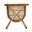 Chaise en bois d'acacia avec osier brun clair Netro