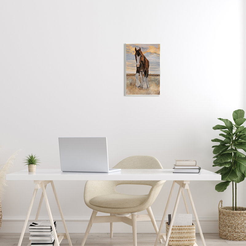 Colt Horse Farmhouse Animal - Peinture, H 15 po x l 10 po x P 0,5 po, Bois