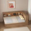 Lit de jour multiple avec tablettes de rangement, USB, DEL et 2 tiroirs-1040102139