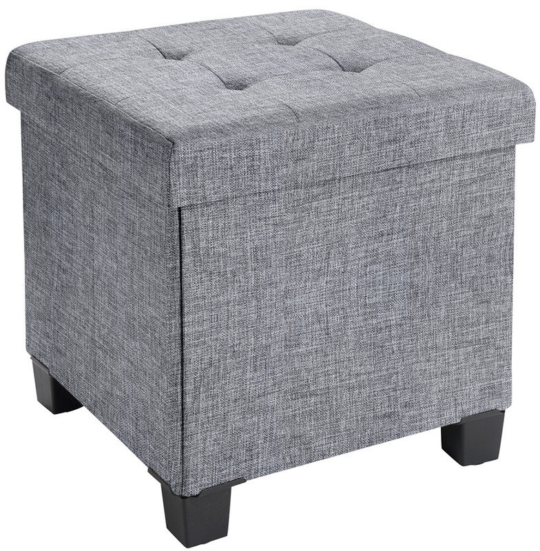 Cube carré pliable Pehrson, Gris
