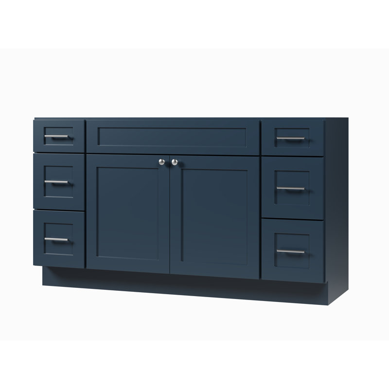 Base de meuble-lavabo simple 60 po Disar, Bleu
