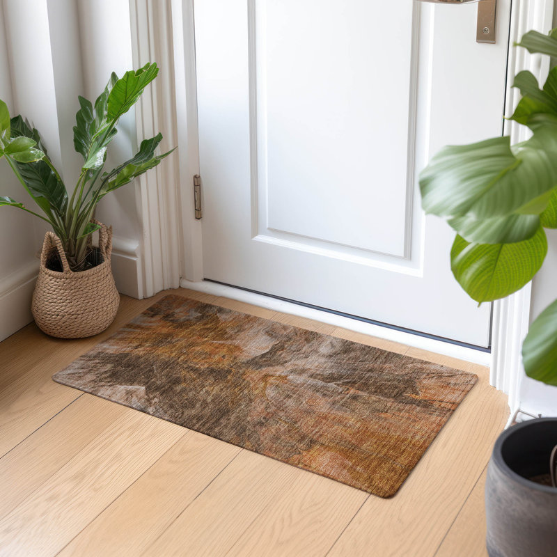 Tapis intérieur / extérieur Heffington avec envers antidérapant, Rectangle 1 pi 8 po x 2 pi 6 po