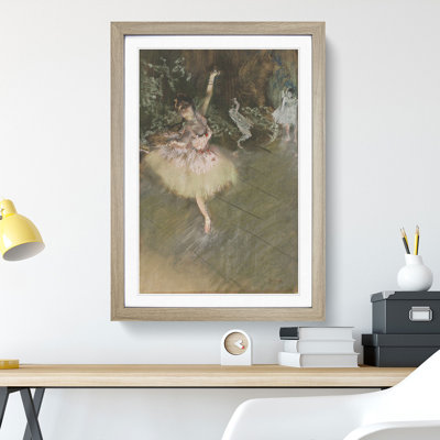 A Star Ballet Ballerina Dancer by Edgar Degas - Picture Frame Painting on MDF