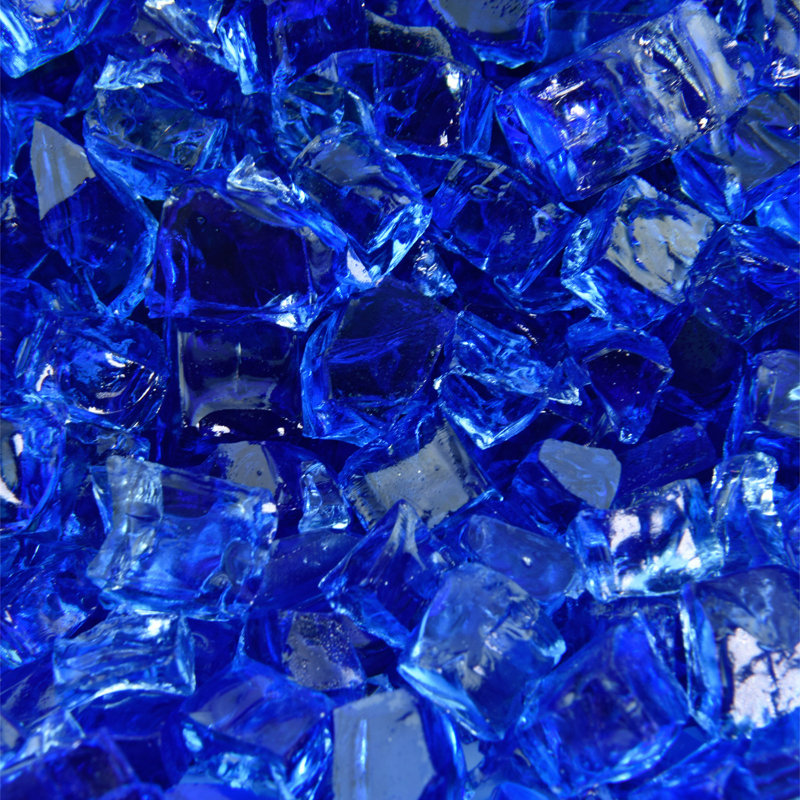 Verre pour foyer d'extérieur 10 lb, Deep Sea Blue Regular, 1/2 pouce