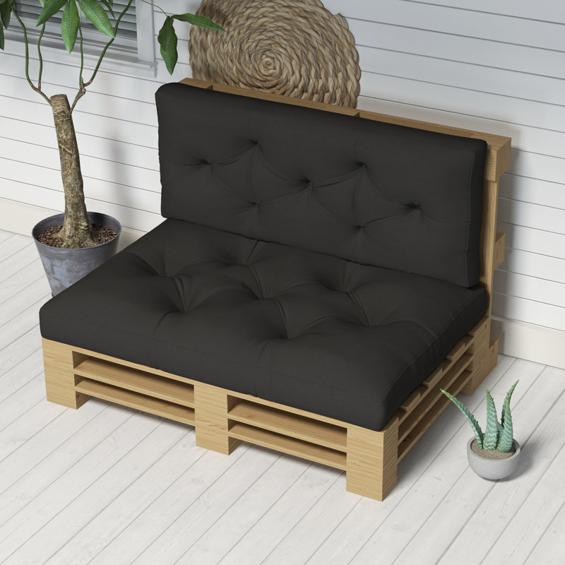 Garden Seat/Back Cushion, Dark Grey