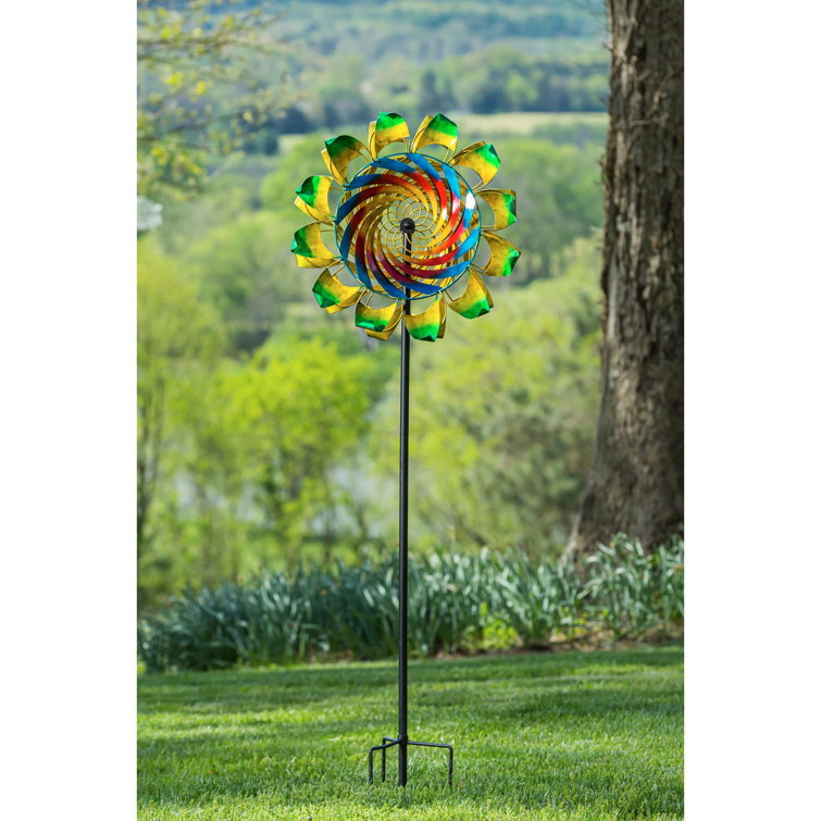 Arlmont & Co. Preble Weather Resistant Metal Abstract Rotator - Wayfair ...