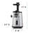 Omega Cold Press 365 Compact Masticating Vertical Juicer, in Silver