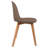 Brender Armless Dining Side Chairs – Set of 2 Upholstered Cushion Seats with Natural Wood Legs, Modern Style, Brown-652940542