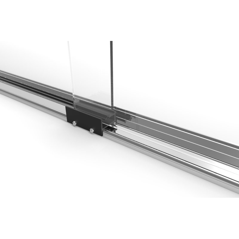 Rotolo 48" W X 70" H Semi-Frameless Shower Door, Brushed Nickel, AquaGlideXP Clear