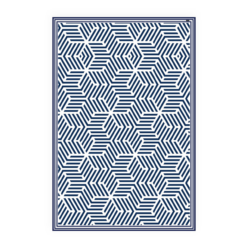 Harlem Non-Slip Geometric Indoor Doormat, Rectangular 136 x 203cm