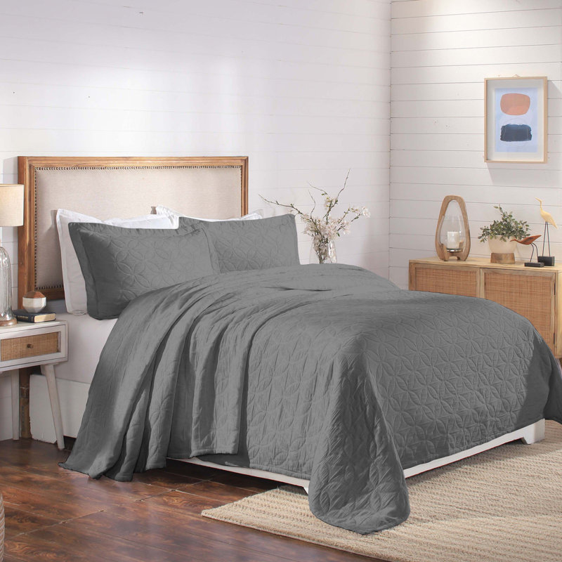 Ensemble de couvre-lit Serenity , Lit double, Gris