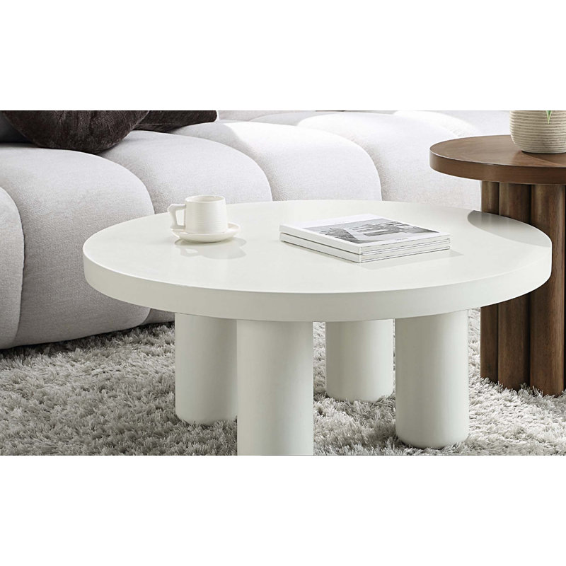 Loanna White Finish Coffee Table