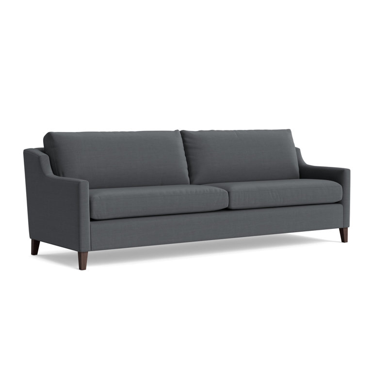 Gigi No Skirt 85 Sofa, Performance Linen - Charcoal, Java