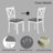 Chicraft Modern 5-Piece Dining Table Set with Solid Wood Frame and Waterproof Top-120147044-120147041-120147046