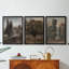 Paysage rétro Cxxxx - Toile tendue avec châssis sur mesure - 3 pièces-114711330-114711331