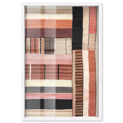 «Terracotta Dialogue II - Ira Colmeva Shadowbox», reproduction surdimensionnée par Art Remedy, cadre blanc, 44 x 66