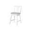 2 tabourets de bar, style transitionnel, aspect bois blanc et cuir gris, tabourets pratiques avec repose-pieds, hauteur de comptoir, avec repose-pieds de soutien, confortable