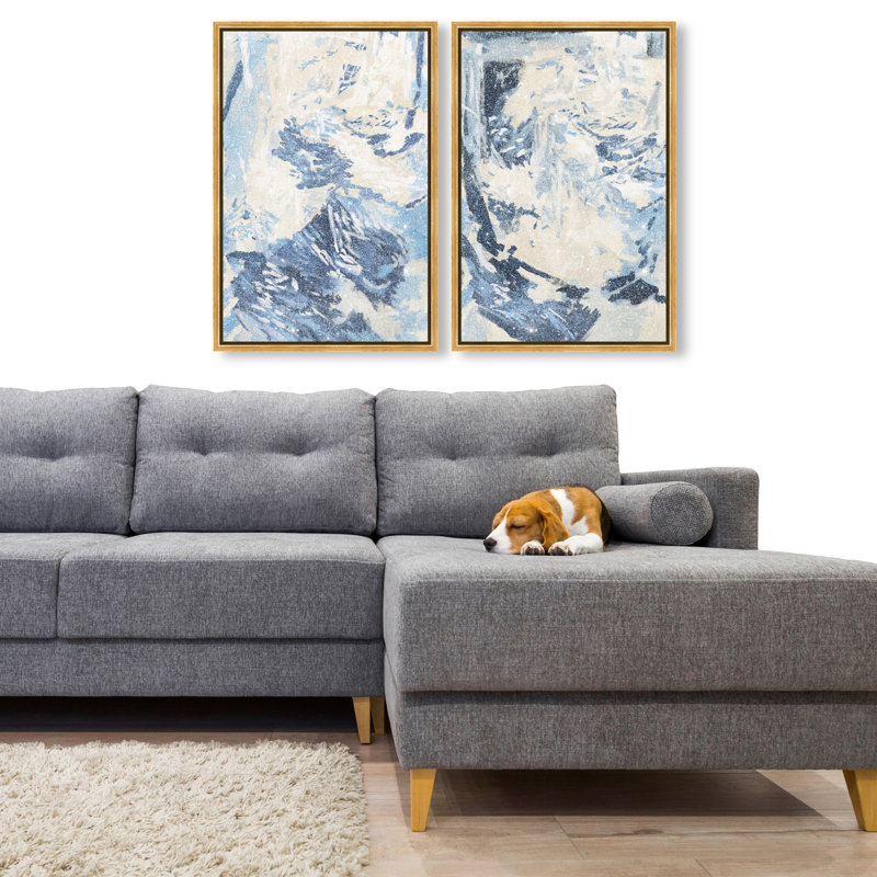 Coastal Feel Set Set by Oliver Gal, 17"H x 25"W, Gold Floater Frame
