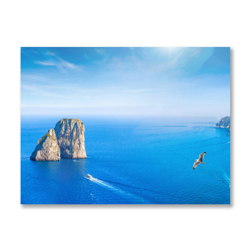Capri Islands Print, 40" H x 60" W x 1.5" D, Aluminum