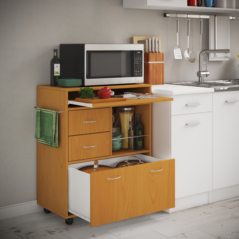 Quintine Wood Kitchen Cart, Beech