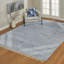 Tapis à poil long moderne gris / ivoire à franges Limmet Bristow-1363269536