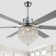 Leisel 65" 6 - Blade Crystal Chandelier Ceiling Fan with Lights and Remote, 6 Speeds Reversible Ceiling Fan