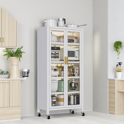 Étagères de cuisine à portes ouvertes Placard de plancher à plafond à plusieurs niveaux Armoire de rangement pour micro-ondes Armoires latérales Armoires de rangement