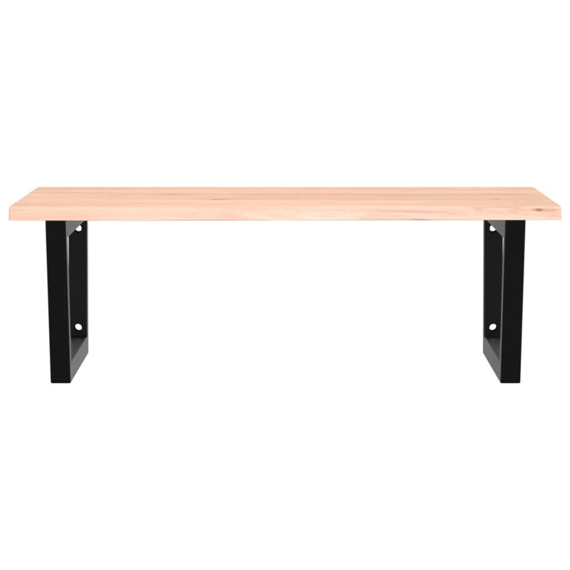 Britteney 80cm Solid Wood Bathroom Vanity Top, Oak/Black