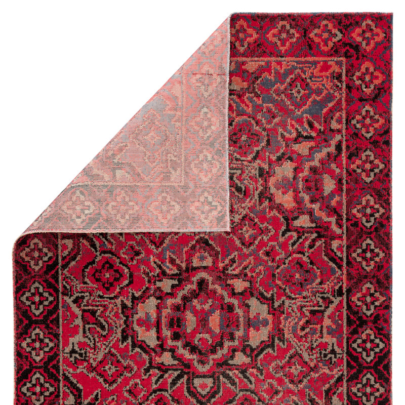 Jaipur Living Chaya Indoor/ Outdoor Medallion Red/ Black Area Rug (2'X3'), Rectangle 2' x 3'