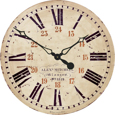 Large Scottish Railway Clock - 49.5cm