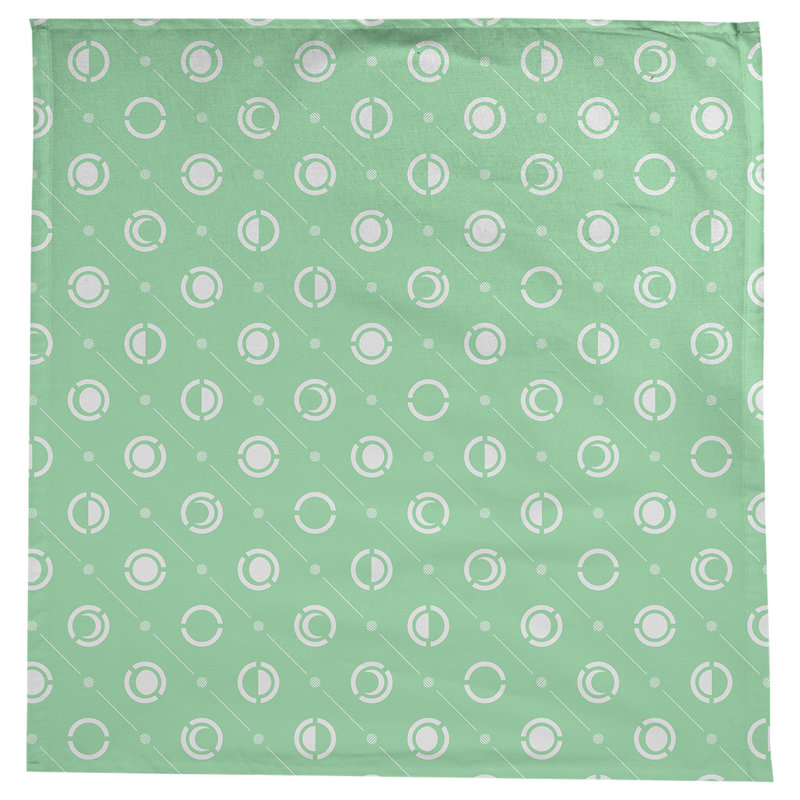 Nappe des phases de lune classiques, Vert clair / blanc
